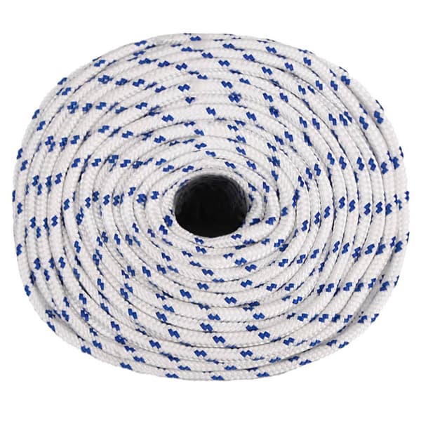 vidaXL Båtlina vit 10 mm 100 m polypropylen