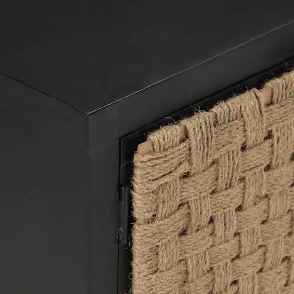 vidaXL Tv-bänk 120x30x40 cm massivt mangoträ Svart