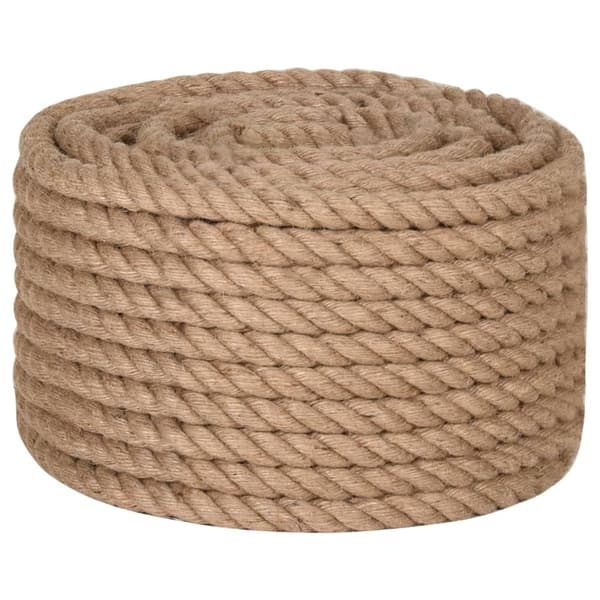 vidaXL Rep 100% Jute 20 mm 50 m Brun