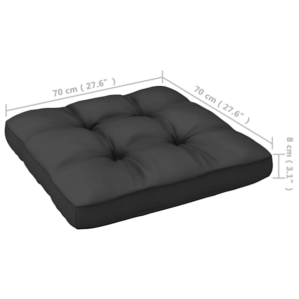vidaXL Loungegrupp med dynor 5 delar massiv furu grå