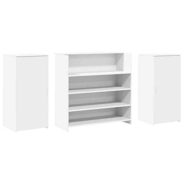 vidaXL Receptionsdisk vit 200x50x103,5 cm konstruerat trä Vit