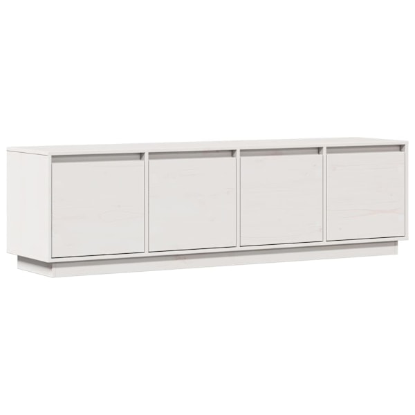 vidaXL Tv-bänk vit 156x37x45 cm massiv furu Vit