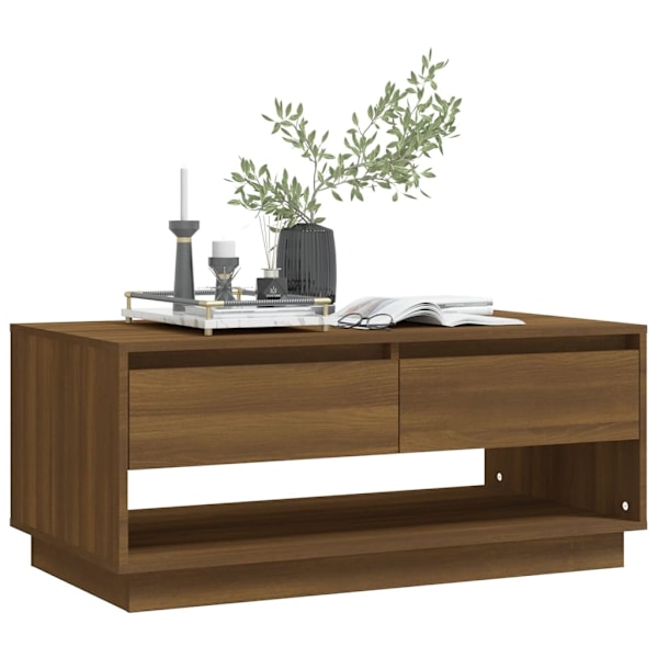 vidaXL Soffbord brun ek 102,5x55x44 cm konstruerat trä Brun