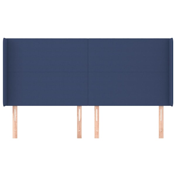 vidaXL Sänggavel med kanter blå 183x16x118/128 cm tyg Blå