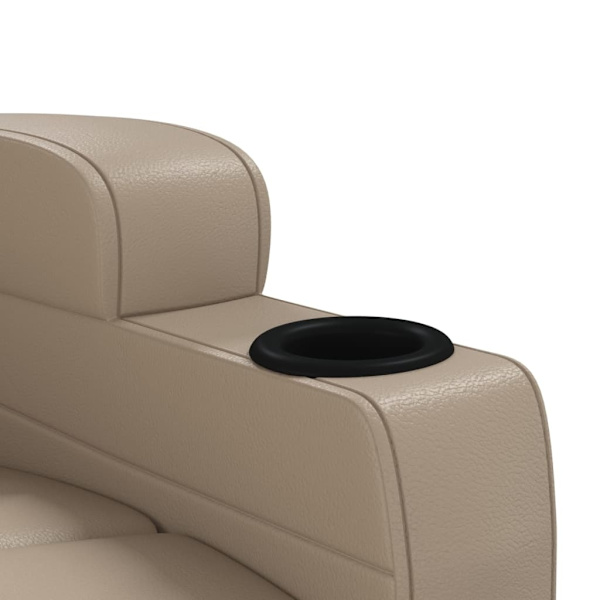 vidaXL Massagefåtölj cappuccino konstläder Brun