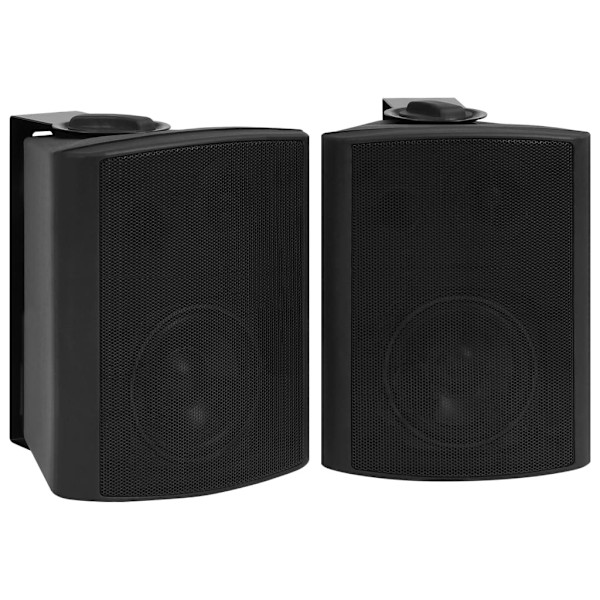 vidaXL Väggmonterade stereohögtalare 2 st svart inomhus/utomhus 100W Svart