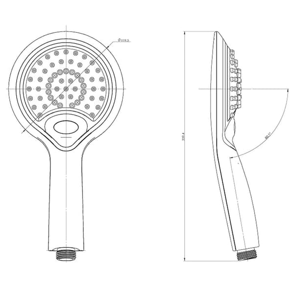 SCHÜTTE Handdusch med LED och temperaturindikator POLARIS vit Vit