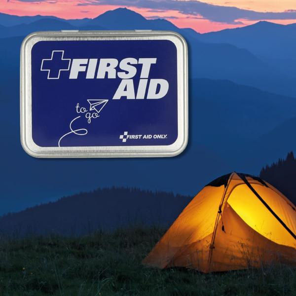 FIRST AID ONLY Nödpaket 22 delar To Go metalllåda Silver