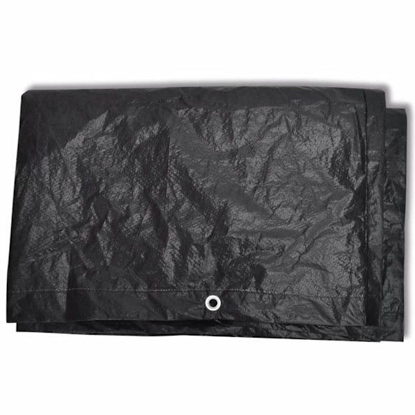 vidaXL Överdrag för trädgårdsmöbler 2 st 8 öljetter 140x70x90 cm Svart
