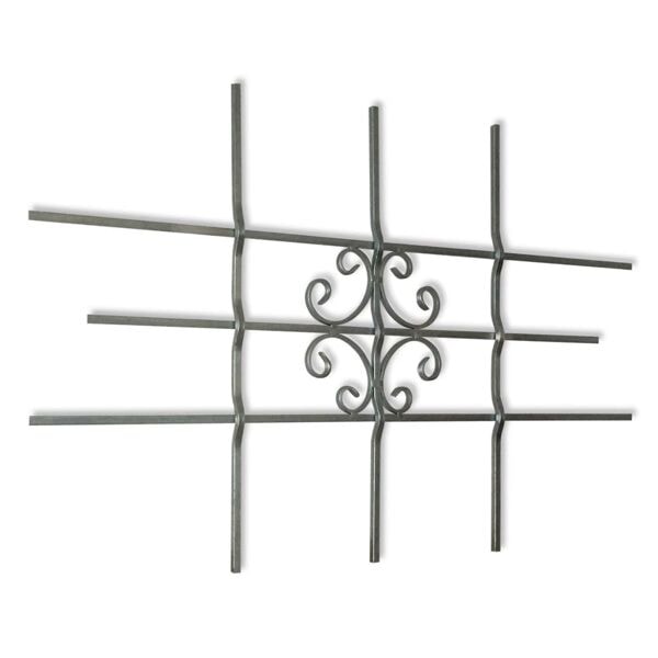 vidaXL Säkerhetsgaller för fönster 69 x 114 cm Silver