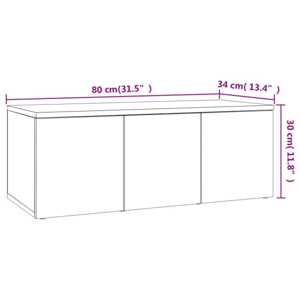 vidaXL Tv-bänk betonggrå 80x34x30 cm konstruerat trä grå