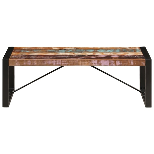 vidaXL Soffbord 120x60x40 cm massivt återvunnet trä multifärg