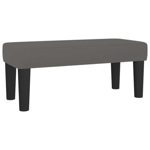 vidaXL Ramsäng med madrass grå 100x200 cm konstläder Grå