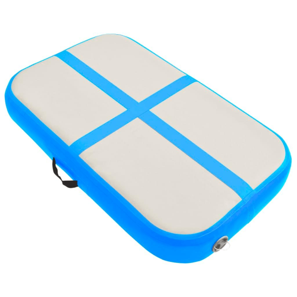 vidaXL Uppblåsbar gymnastikmatta med pump 60x100x10 cm PVC blå Blå