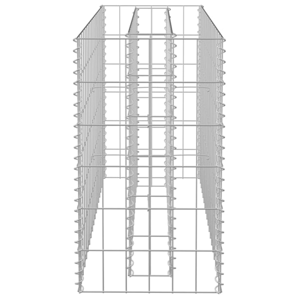 vidaXL Planteringsgabion upphöjd galvaniserat stål 90x30x60 cm Silver