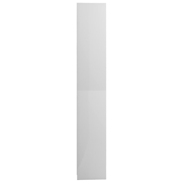 vidaXL Badrumsskåp vit högglans 30x30x183,5 cm spånskiva Vit