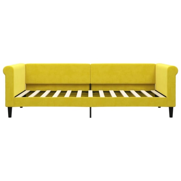 vidaXL Dagbädd gul 90x200 cm sammet Gul