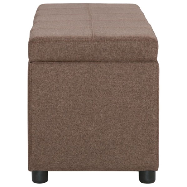 vidaXL Bänk med förvaringsutrymme 116 cm brun polyester Brun