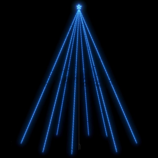 vidaXL LED julgran inomhus/utomhus 1300 LEDs blå 8 m Blå
