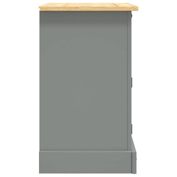 vidaXL Nattduksbord mexikansk Coronastil furu grå 53x39x67 cm grå