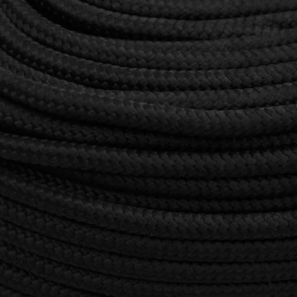 vidaXL Rep svart 6 mm 100 m polyester