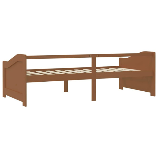 vidaXL Dagbädd 3-sits honungsbrun massiv furu 90x200 cm Brun