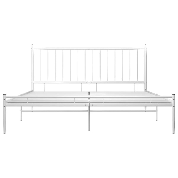 vidaXL Sängram vit metall 200x200 cm Vit