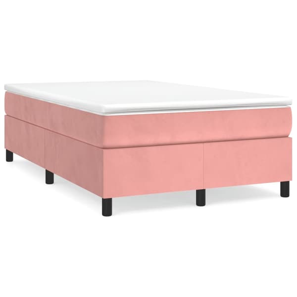 vidaXL Sängram rosa 120x200 cm sammet Rosa