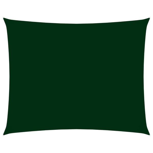 vidaXL Solsegel oxfordtyg rektangulärt 2,5x3 m mörkgrön Grön
