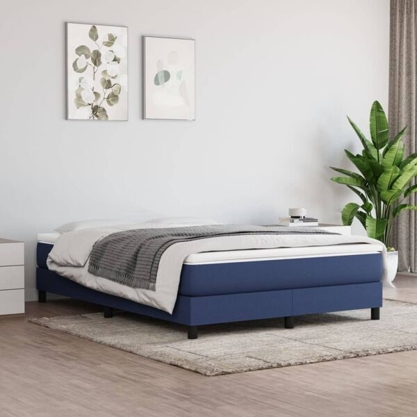 vidaXL Pocketresårmadrass blå 140x200x20 cm tyg Blå