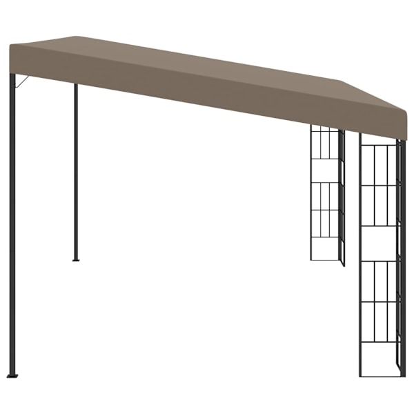 vidaXL Väggmonterad paviljong 4x3 m taupe tyg Taupe