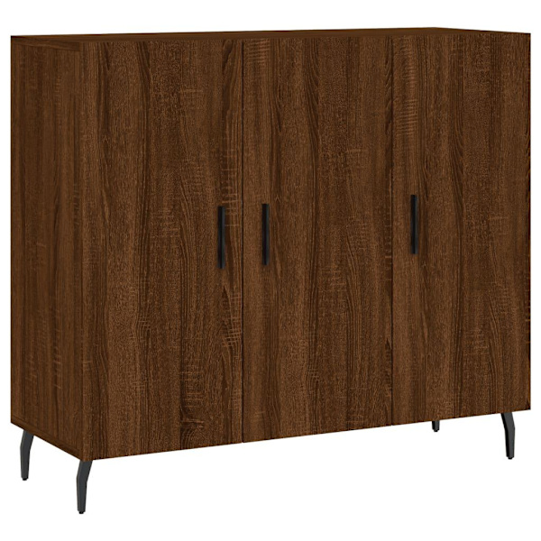 vidaXL Skänk brun ek 90x34x80 cm konstruerat trä Brun