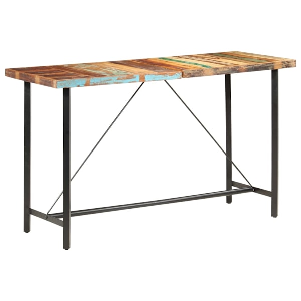 vidaXL Barbord 180x70x107 cm massivt återvunnet trä Brun