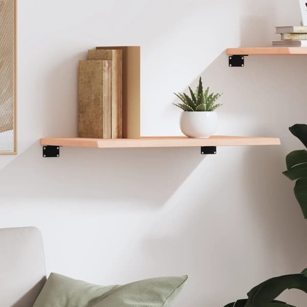 vidaXL Hyllplan 60x40x2 cm obehandlad massiv e6 Brun