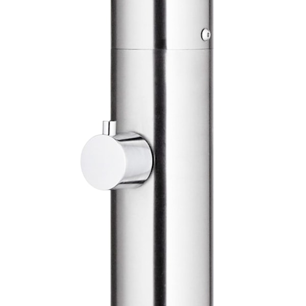 vidaXL Utedusch 215 cm rostfritt stål Silver