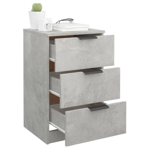 vidaXL Sängbord betonggrå 40x36x65 cm Grå