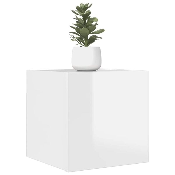 vidaXL Väggmonterade tv-skåp 2 st vit högglans 30,5x30x30 cm Vit