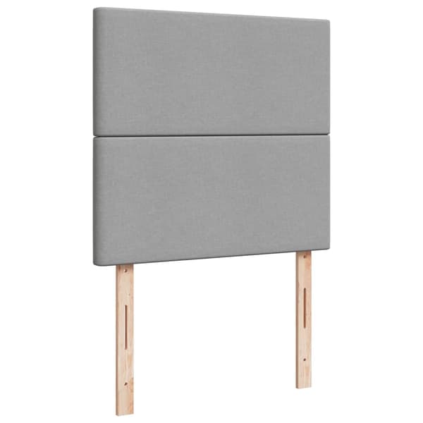 vidaXL Ramsäng med madrass ljusgrå 80x200 cm tyg Grå