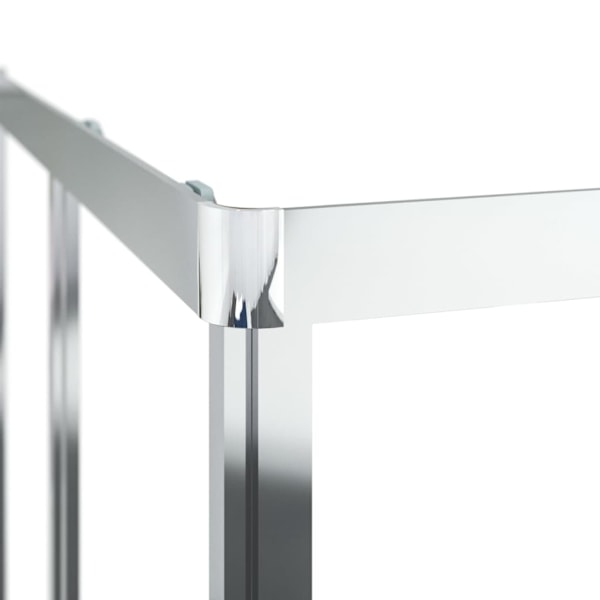 vidaXL Duschvägg ESG 80x80x180 cm Silver