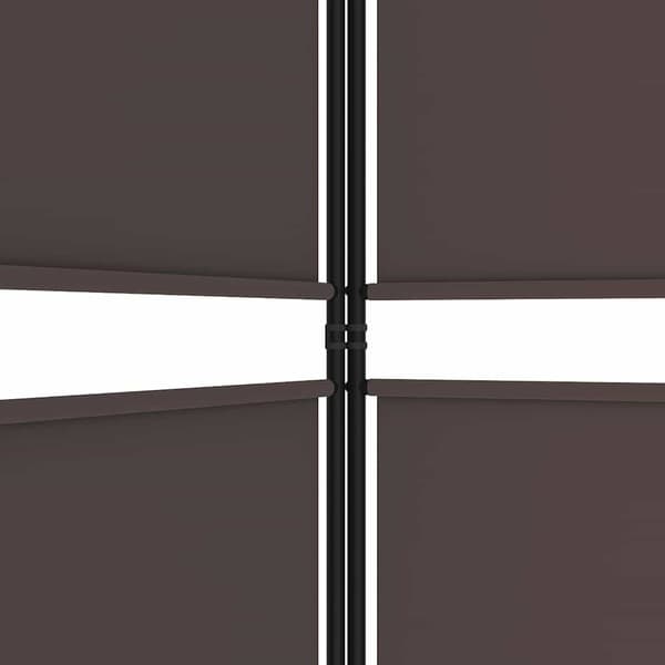 vidaXL Rumsavdelare 3 paneler 150x220 cm brun tyg Brun