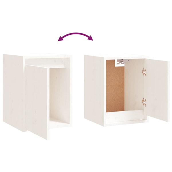 vidaXL Väggskåp 2 st vit 30x30x40 cm massiv furu Vit