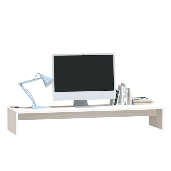 vidaXL Skärmställ vit 100x27x15 cm massiv furu Vit