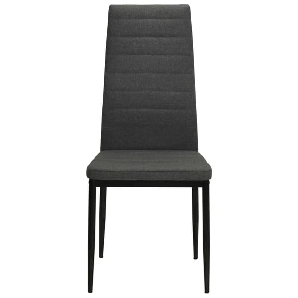 vidaXL Matstolar 2 st mörkgrå tyg grå