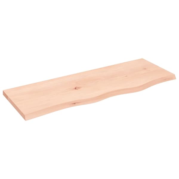 vidaXL Hyllplan 80x30x2 cm obehandlad massiv ek Brun