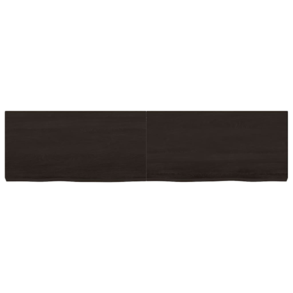 vidaXL Bordsskiva mörkbrun 160x40x(2-6) cm behandlad massiv ek Brun