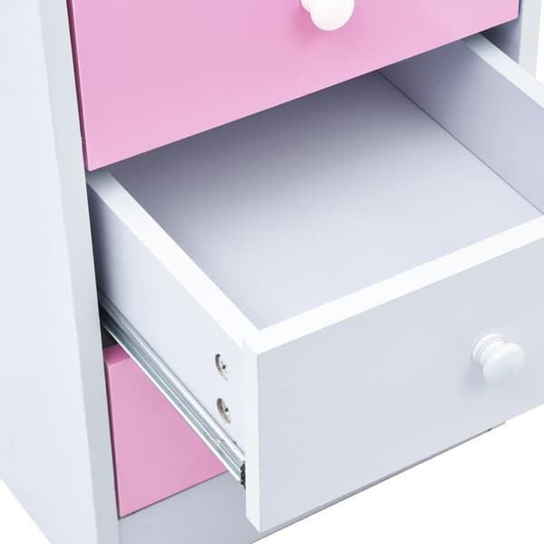 vidaXL Skrivbord för barn lutbart rosa och vit Rosa
