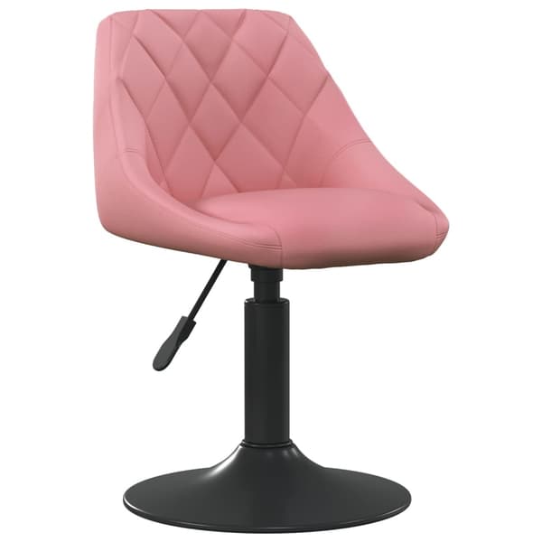 vidaXL Snurrbara matstolar 4 st rosa sammet Rosa