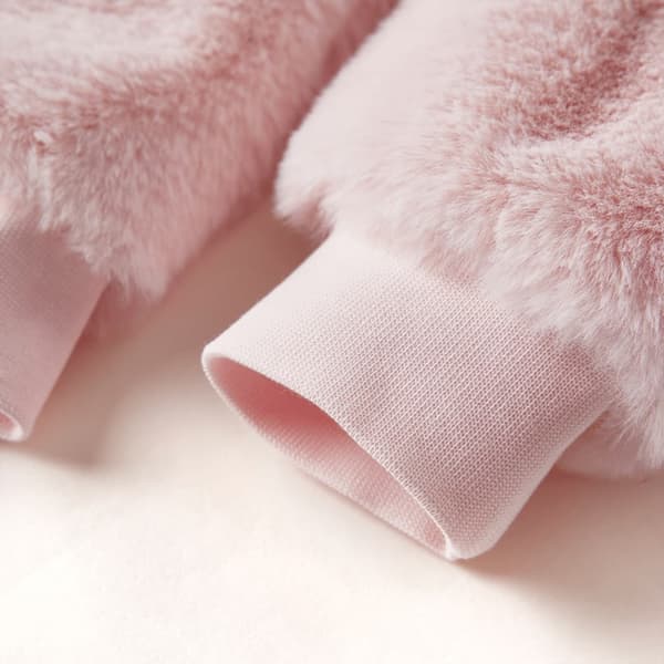 vidaXL Jacka för barn konstpäls rosa 92 Rosa
