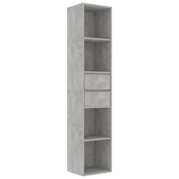 vidaXL Bokhylla betonggrå 36x30x171 cm konstruerat trä grå