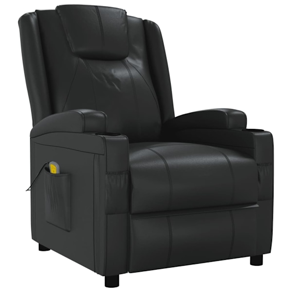 vidaXL Massagefåtölj svart konstläder Svart